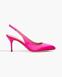 Sergio Rossi Chichi satin slingback pumps - Purple Purple