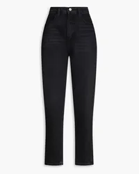 Frame Denim High 'N' Tight cropped high-rise slim-leg jeans - Black Black