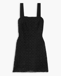 Miguelina Kira crocheted cotton mini dress - Black Black