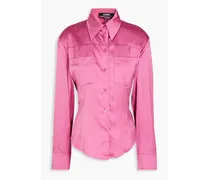 Mentalo open-back satin-twill shirt - Pink