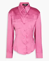 Jacquemus Mentalo open-back satin-twill shirt - Pink Pink