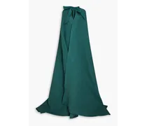 Brushed Wool and alpaca-blend cape - Green