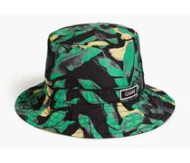 Printed shell bucket hat - Green