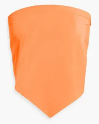 tibi Strapless shell top - Orange Orange