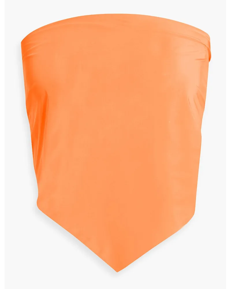 tibi Strapless shell top - Orange Orange