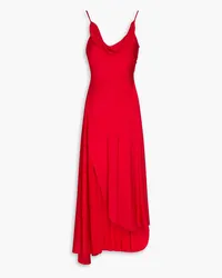 NICHOLAS Elsie draped chiffon and stretch-silk satin maxi dress - Red Red