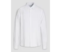 Linen-blend shirt - White