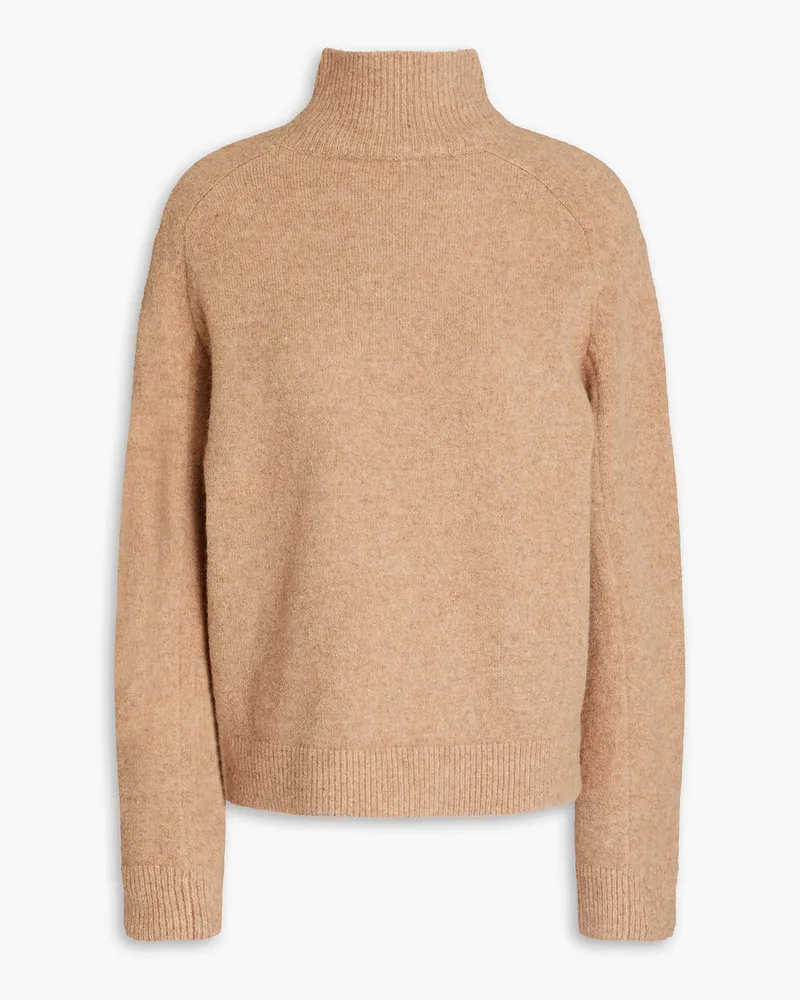 Mélange knitted turtleneck sweater - Neutral