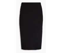 Ribbed-knit skirt - Black