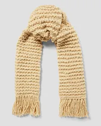 Tory Burch Fringed alpaca-blend scarf - White White