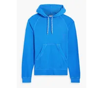 Cotton and Lyocell-blend fleece hoodie - Blue