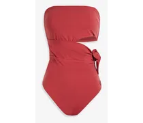 Cutout bandeau swimsuit - Red
