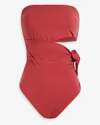 Zimmermann Cutout bandeau swimsuit - Red Red