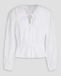 Derek Lam Breanna cotton-blend poplin blouse - White White