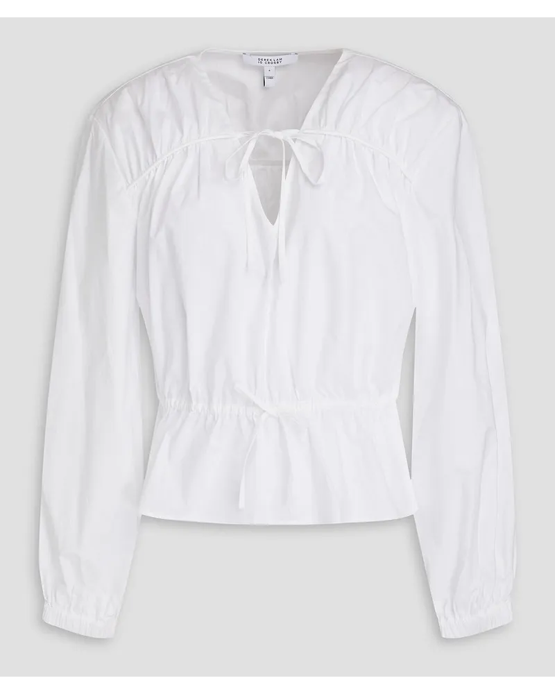 Derek Lam Breanna cotton-blend poplin blouse - White White