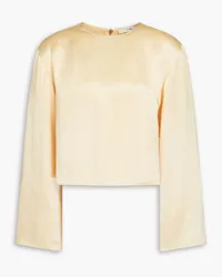 tibi Satin-twill top - Yellow Yellow