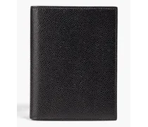 Pebbled-leather passport cover - Black - OneSize