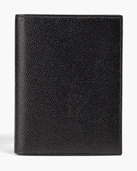 Thom Browne Pebbled-leather passport cover - Black - OneSize Black