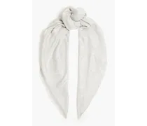 Silk-blend scarf - Gray