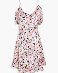 LES RÊVERIES Floral-print silk crepe de chine mini dress - Pink Pink