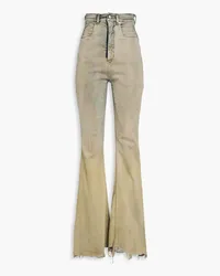 Rick Owens Distressed high-rise flared jeans - Gray Gray