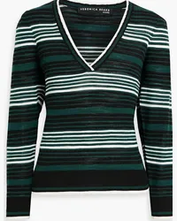 Veronica Beard Rosalin striped merino wool sweater - Blue Blue