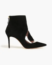 Nicholas Kirkwood PVC-paneled suede ankle boots - Black Black