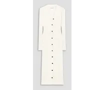 Ribbed cotton midi dress - White