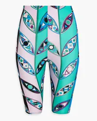 Emilio Pucci Printed stretch cycling shorts - Blue Blue