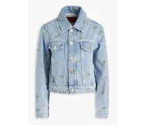 Embroidered denim jacket - Blue
