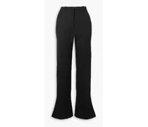 Coltrane wool and cotton-blend drill flared pants - Black
