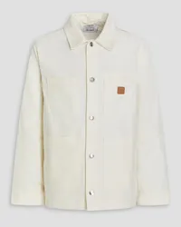 Kitsuné Appliquéd cotton-blend field jacket - White White