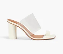 Chost leather and PVC sandals - White