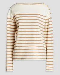 Rag & Bone Bardot striped cotton-jersey top - White White