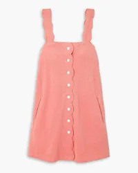 Marysia Towelette scalloped cotton-blend terry mini dress - Orange Orange