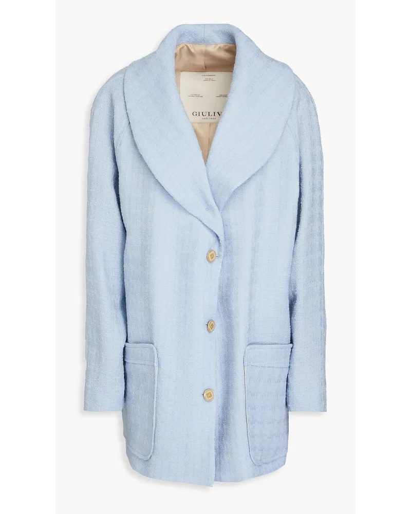 Giuliva Heritage Collection Rosella wool-blend tweed coat - Blue Blue