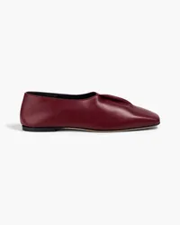 Elleme Pleated leather flats - Burgundy Burgundy