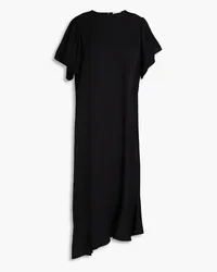 Theory Silk crepe de chine midi dress - Black Black