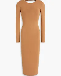 A.L.C. A C. - Conley cutout stretch-knit cotton-blend midi dress - Brown Brown