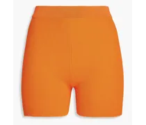 Arancia ribbed-knit shorts - Orange