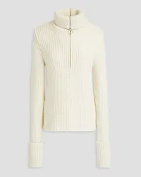 Philosophy Di Lorenzo Serafini Ribbed wool half-zip sweater - White White