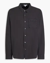 James Perse Cotton and linen-blend twill shirt - Gray Gray