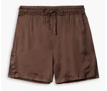 Satin shorts - Brown