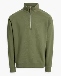 Hamilton and Hare Cotton-fleece half-zip sweatshirt - Green Green