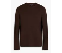 Intarsia-knit cashmere sweater - Brown