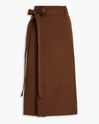 REJINA PYO Isra twill midi wrap skirt - Brown Brown