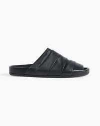 Rick Owens Leather slides - Black Black