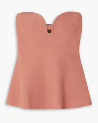 Stella McCartney Strapless stretch-knit peplum top - Pink Pink