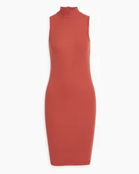 ATM Ribbed stretch-modal turtleneck dress - Red Red