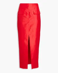 NICHOLAS Carmella shantung maxi pencil skirt - Red Red